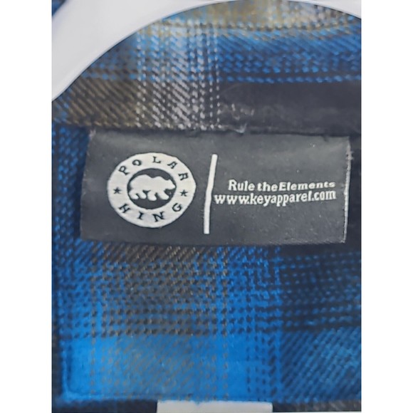Polar King Heavyweight Flannel Snap Button  Shiet Long-Sleeve Men's Sz XXL Thick - Picture 5 of 9